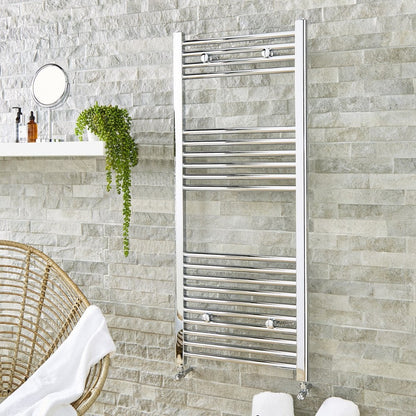 Curved Towel Rail 500mm x 1200mm Chrome