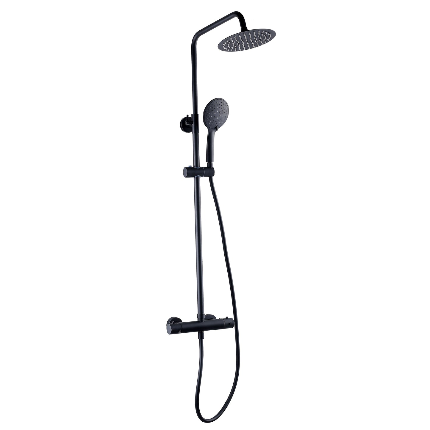 Nero Round Thermostatic Exposed Bar Shower With Ov