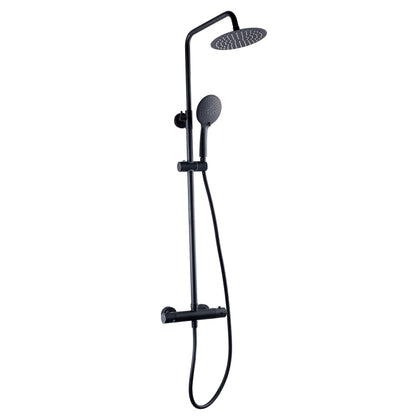 Nero Round Thermostatic Exposed Bar Shower With Ov