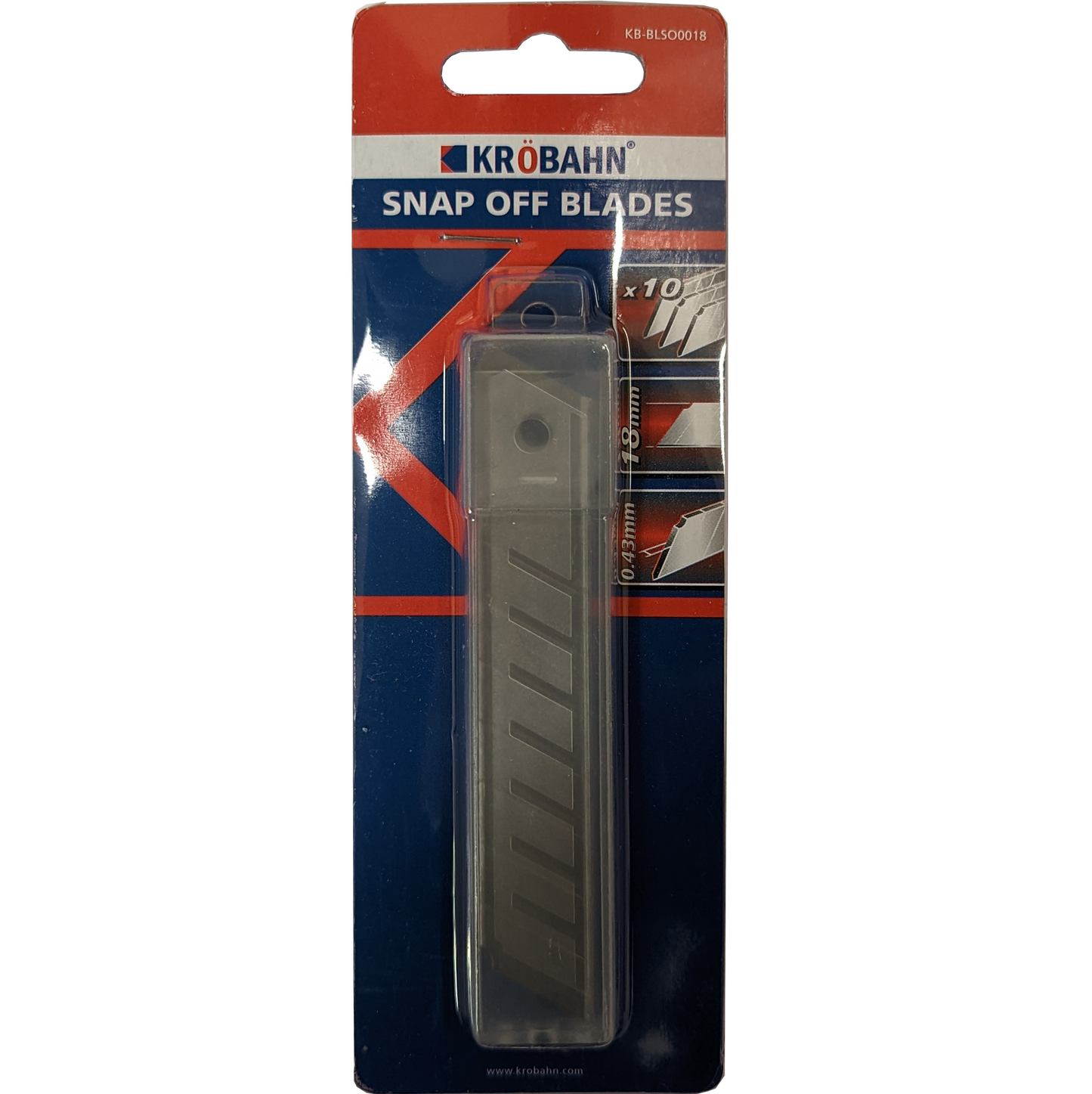 Snap-off blades 18 mm, SK5 steel, 10- piece