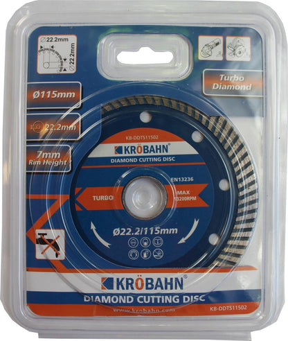 Turbo Diamond Cutting Disc - 115mm