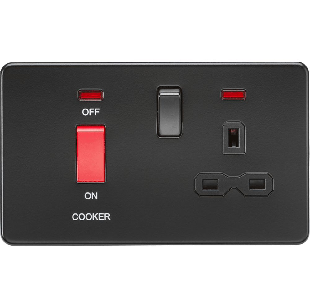 Cooker Switched Socket with neon 45A