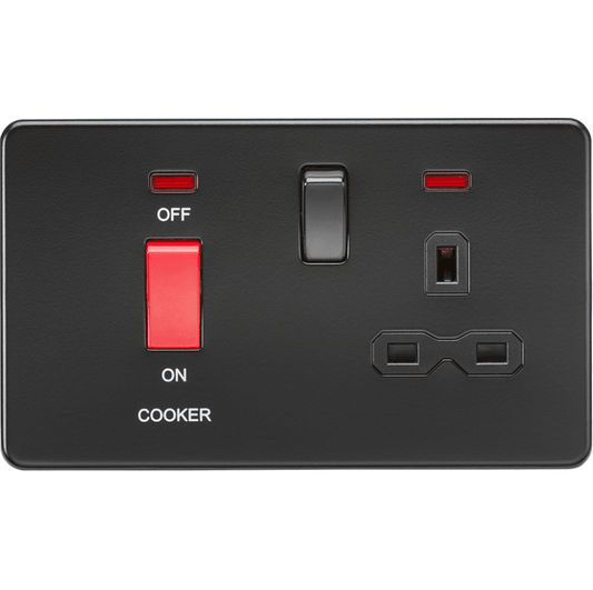 Cooker Switched Socket with neon 45A