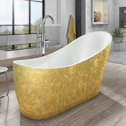 Hollywell Double Ended Bath Gold Effect 1705X745