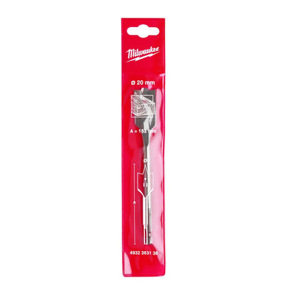Milwaukee Flat Boring Bit Wflat Bit 20x152 P1M
