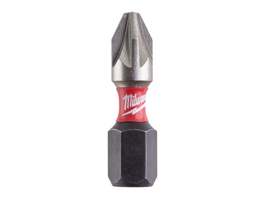 Milwaukee Screwdriving Bit ShW PZ2 25mm-2pc UK GBX