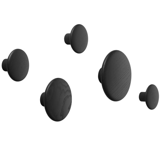 Wood Dots Hook Set - Black