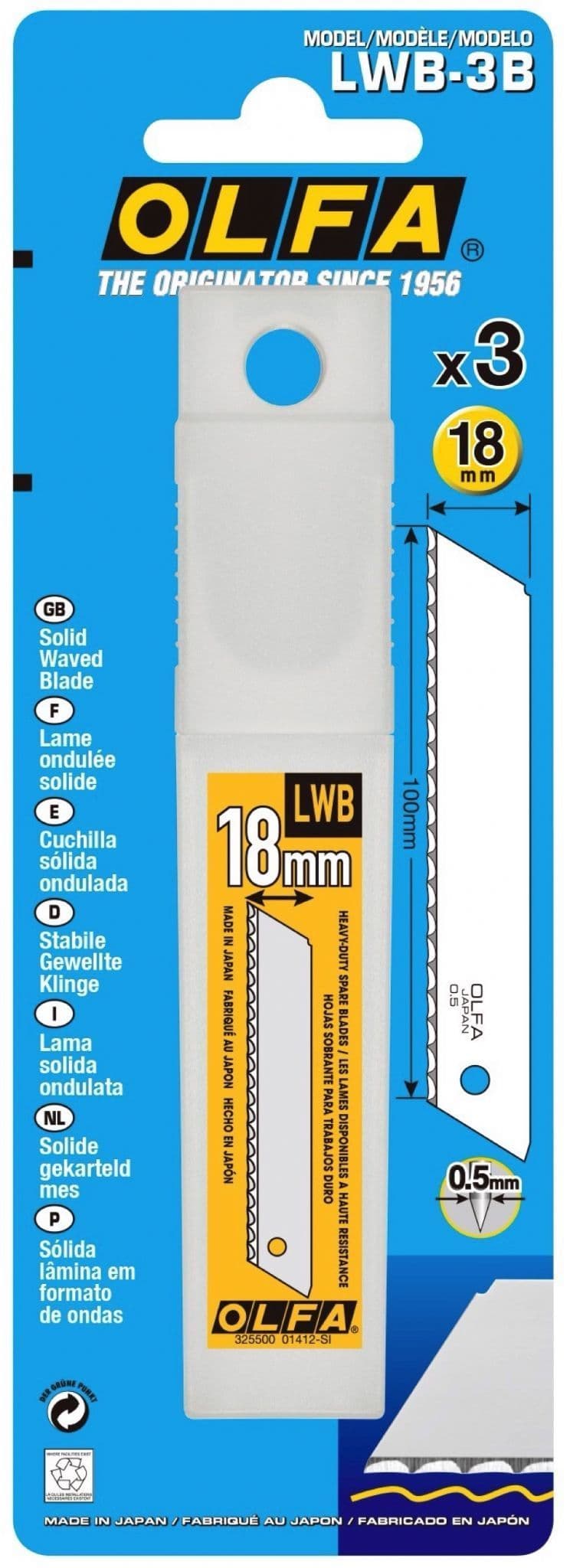 Olfa Wavy Blade 18MM PK3