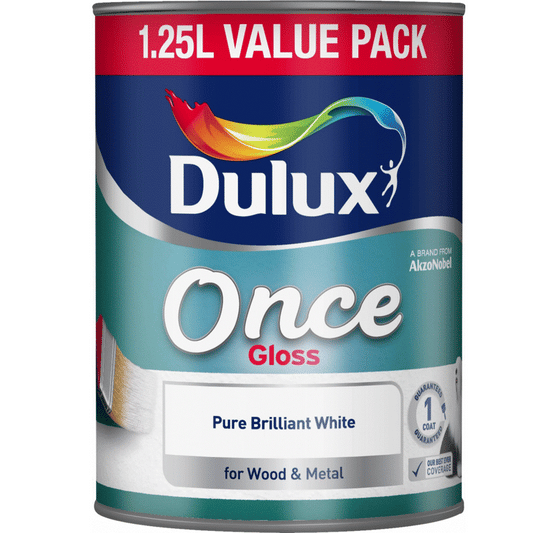 Dulux Trade Once Gloss Pure Brilliant White 1.25L