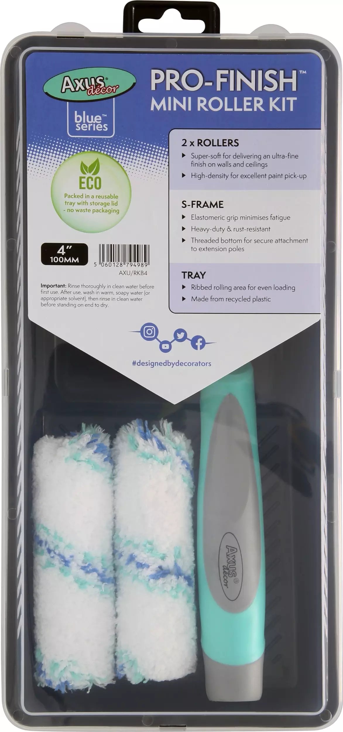 Pro-Finish Mini Roller Kit Blue