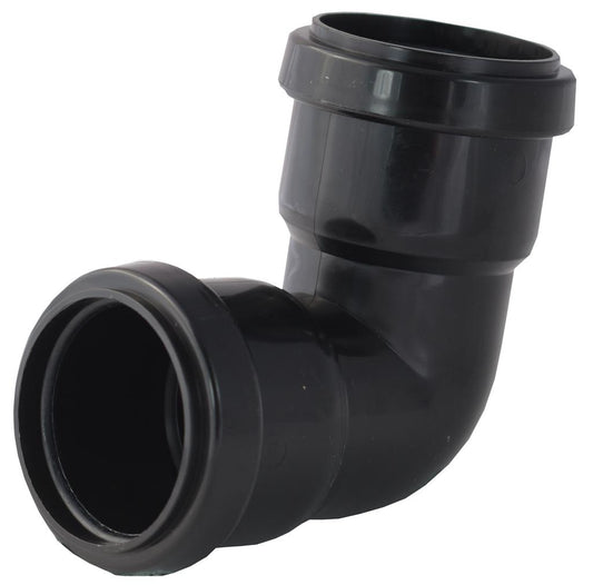 WASTE PF 32mm 90 Deg Bend BLACK