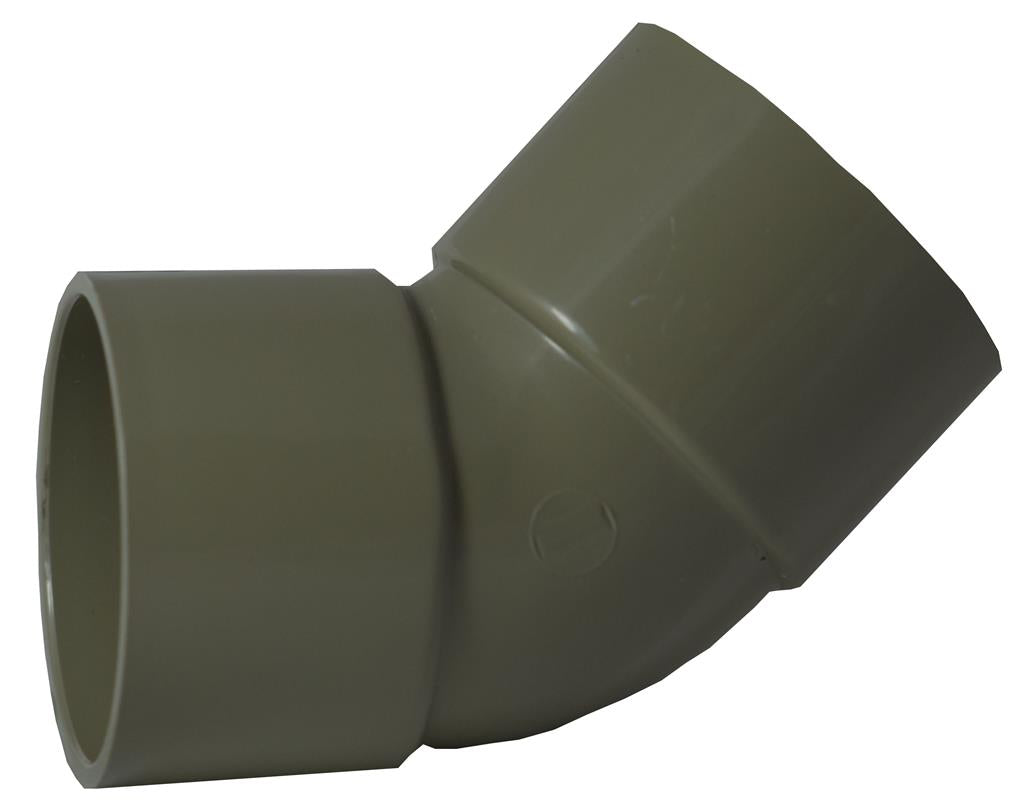 Waste Solvent Weld 40mm 45 Degree Bend Grey