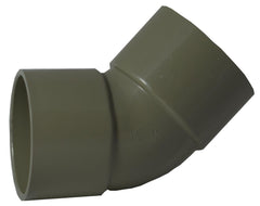 Waste Solvent Weld 40mm 45 Degree Bend Grey