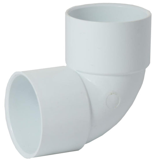 Waste Solvent Weld 40mm 90 Degree Knuckle Bend White