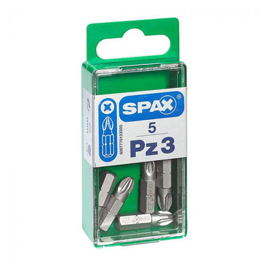Spax Pozi PZ3 - Length 25MM 5 Bits