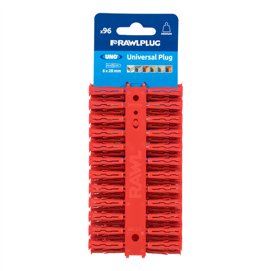 Uno Universal Plug Clips Of 96 RED-R-U1-RED-96-C