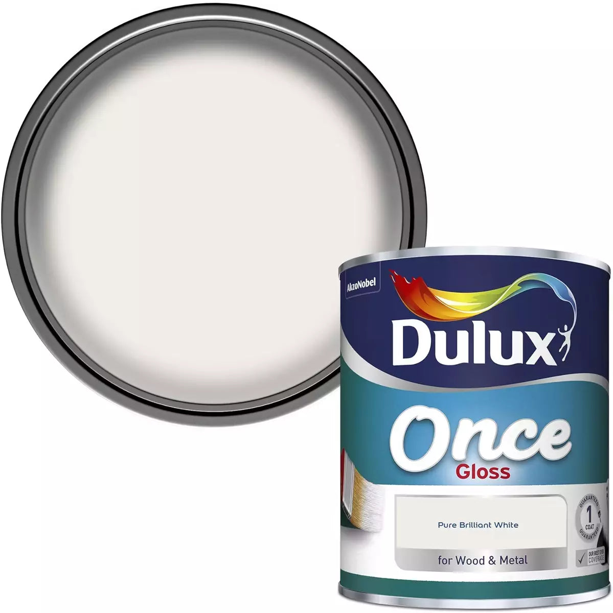 Dulux Trade Once Gloss Pure Brilliant White 750ML