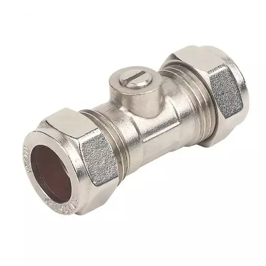 22mm Chrome Isolating Valve (10 Pcs)