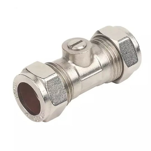22mm Chrome Isolating Valve (10 Pcs)