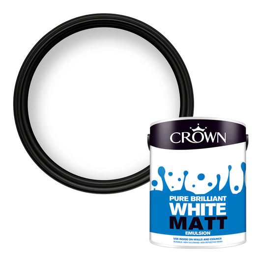 Crown Non-Breatheasy Matt Emulsion Brilliant White 5L