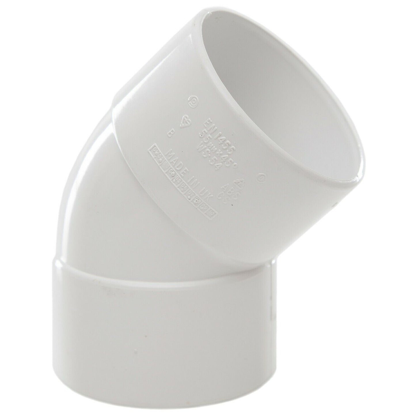 Polypipe WS54W Obtuse Bend 45 degree 50mm White