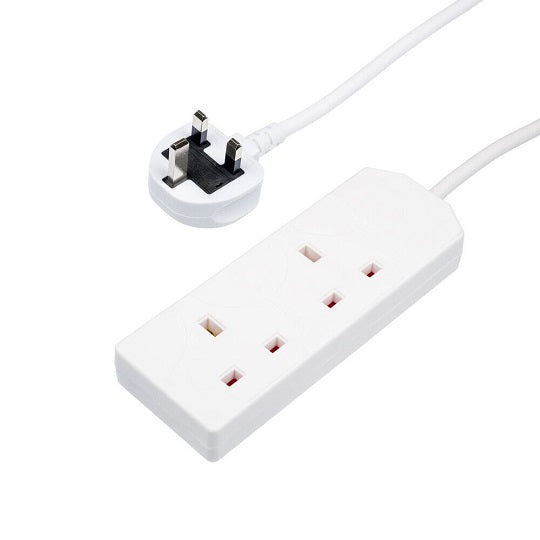2 Way Extension Lead with 1 Metre Cable