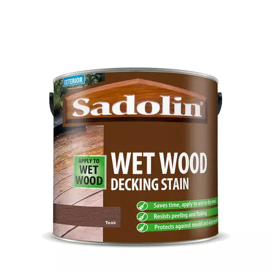 Sadolin Wet Wood Deck Stain Teak 2.5L