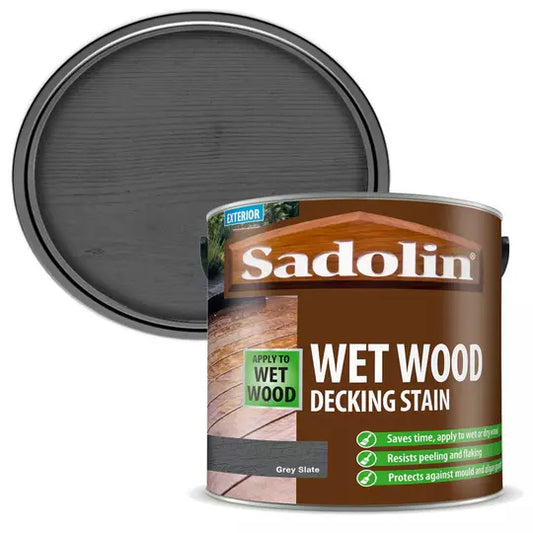 Sadolin Wet Wood Deck Stain Grey Slate 2.5L