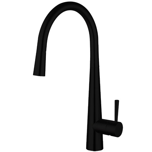 TK009K Jema Pull Out Single Kitchen Mixer Black