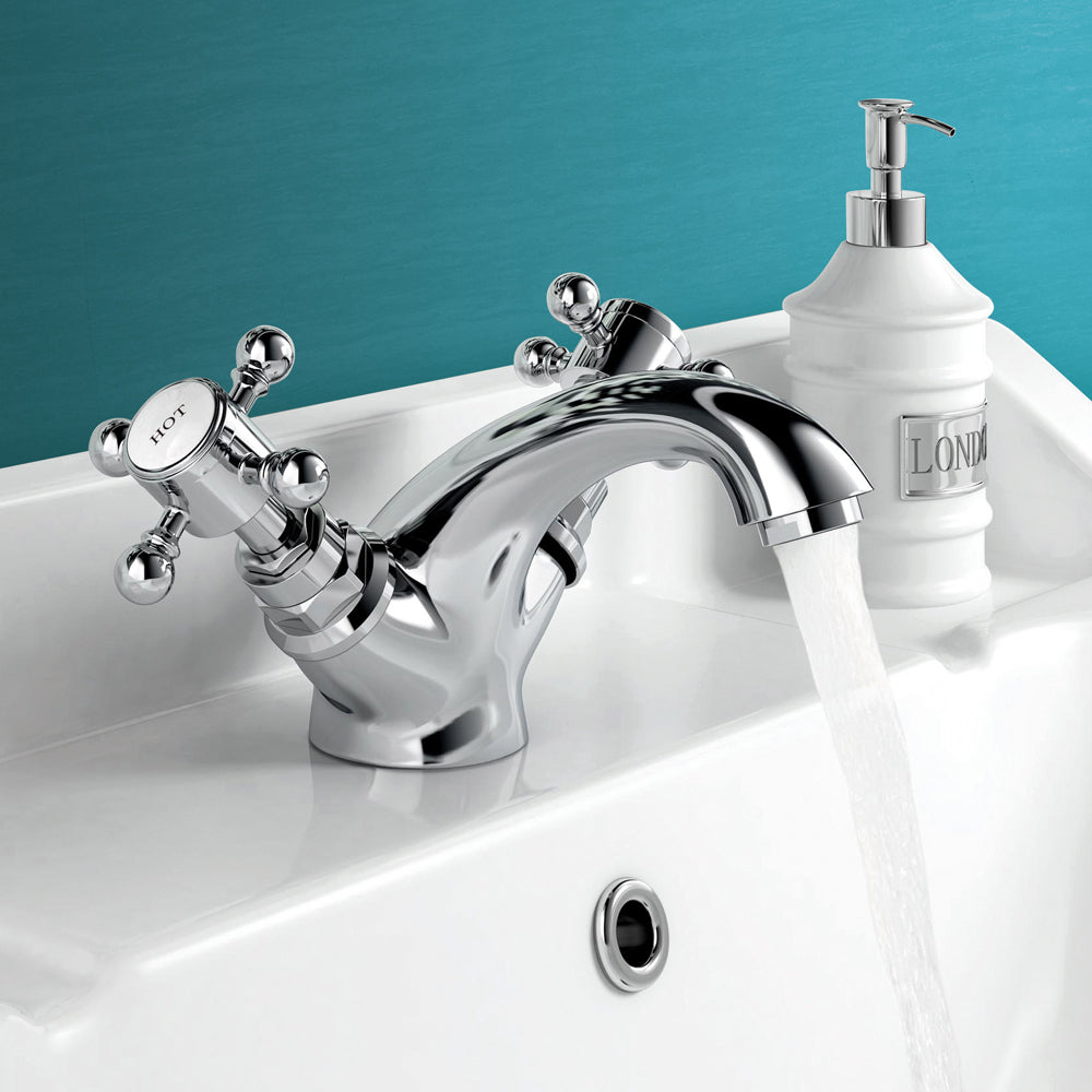 Trisen Formby Two Handle Mono Basin Mixer Chrome