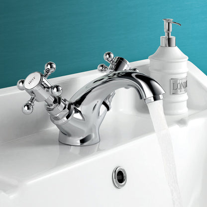 Trisen Formby Two Handle Mono Basin Mixer Chrome