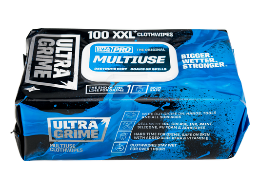 Ultragrime Pro XXL+ Multi Use Cloth Wipes 100 pack