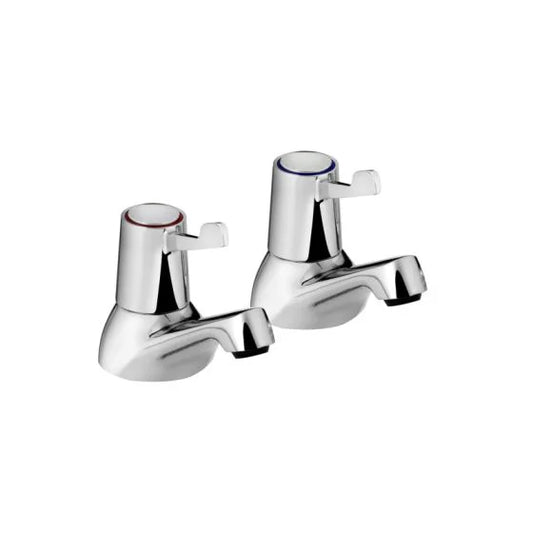 Bristan Lever Bath Pillar Taps Chrome (VAL2 3/4 C CD)