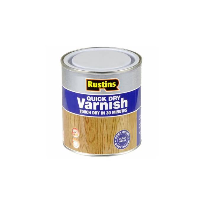 Rustins Quick Dry Varnish Satin Clear 5ltr