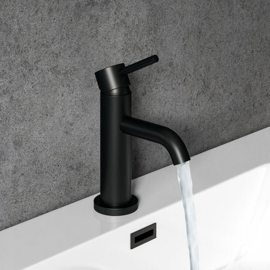 Dundas Basin Mono Mixer & Push Waste Black