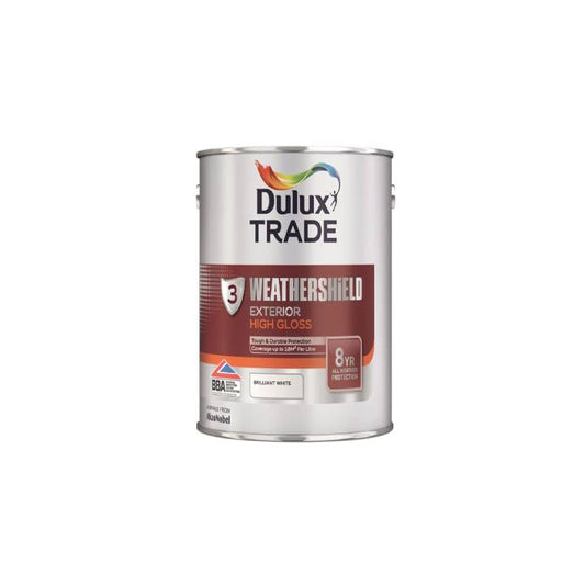 Dulux Trade paint can on a white background