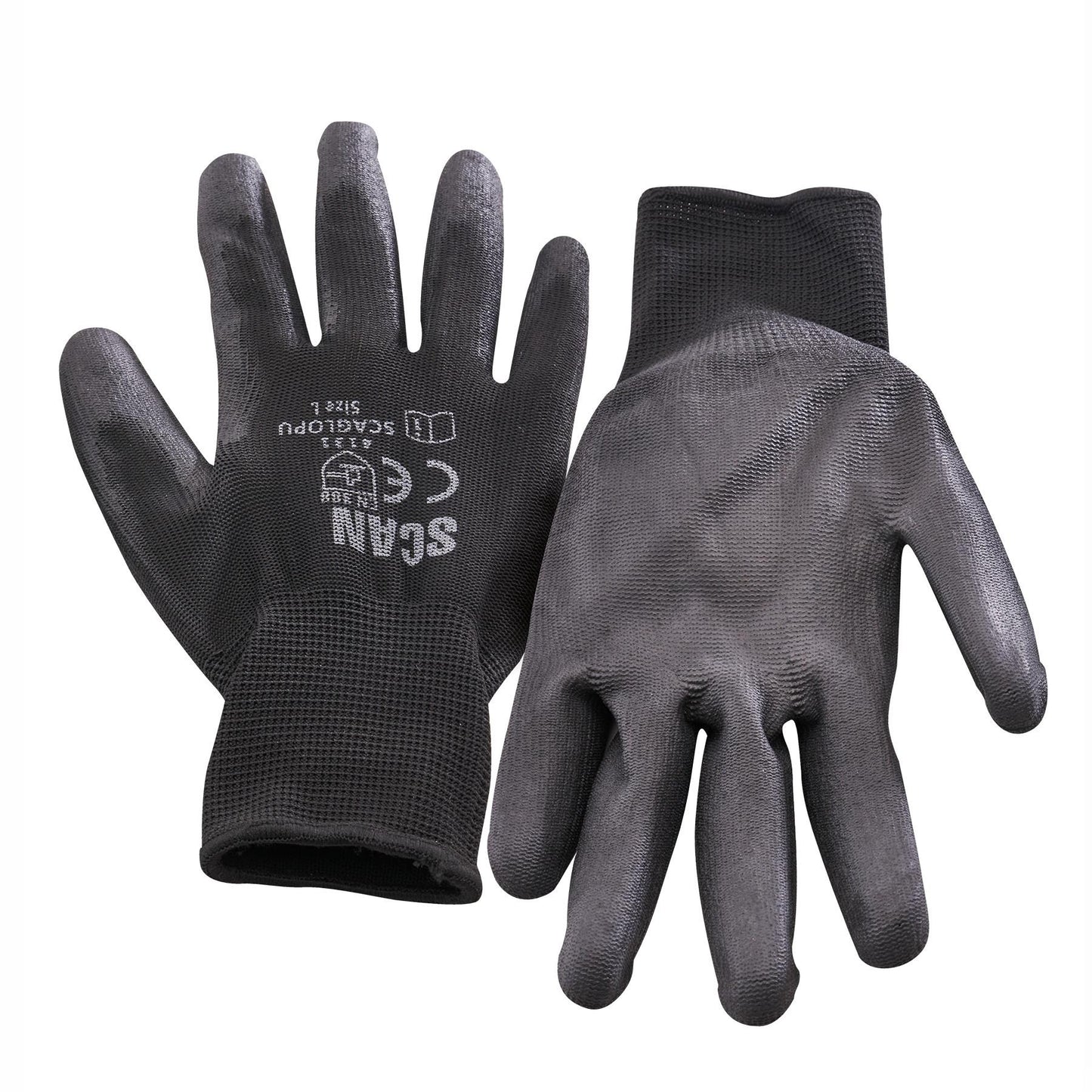 Scan Black Pu Gloves Pack Of 5