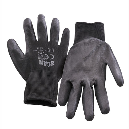 Scan Black Pu Gloves Pack Of 5