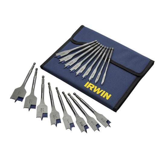 Irwin Flat Bit Speedbor 4X Blue Groove 17PC