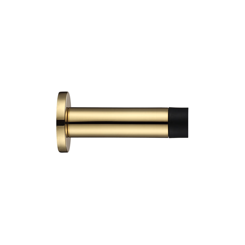 Door Stop - Cylinder with Rose 90mm Face Fix - PB