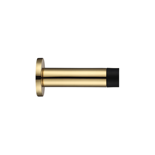 Door Stop - Cylinder with Rose 90mm Face Fix - PB