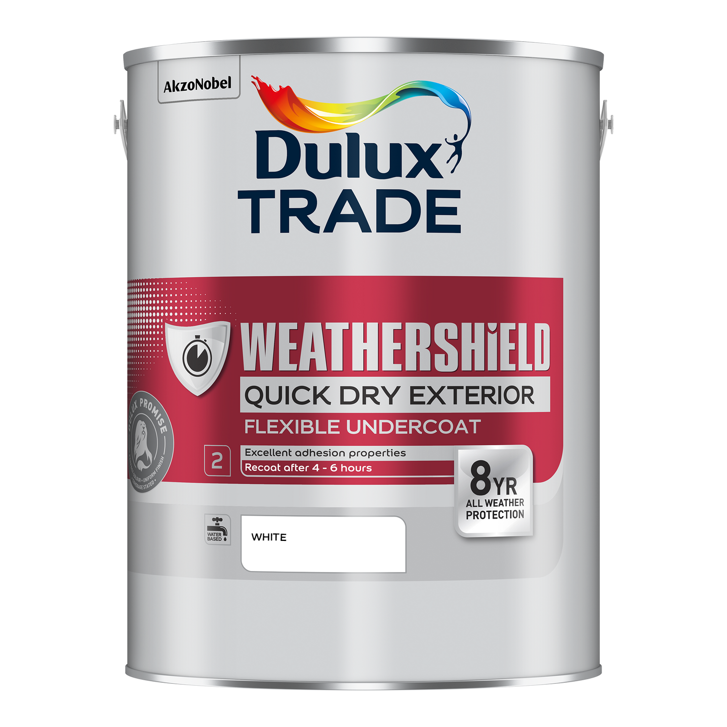Dulux Trade Weathershield Quick Dry Exterior Flexible Undercoat White 2.5L