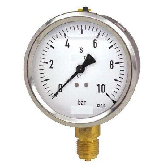 Econ Water Press Gauge 0-10b C/W Rubber Boot
