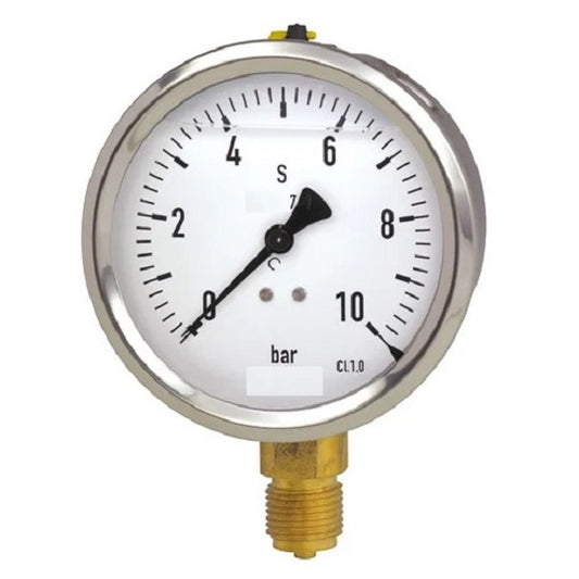 Econ Water Press Gauge 0-10b C/W Rubber Boot