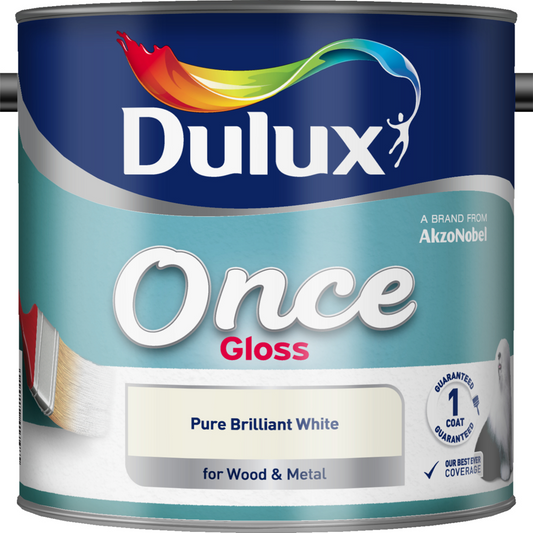 Dulux Trade Once Gloss Pure Brilliant White 750ML