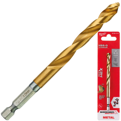 Milwaukee Metal Drill SWave HSS-G Ti. 8mm -1pc