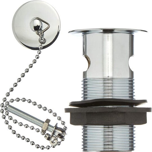 1 1/4" Slotted Basin Waste Chrome Plug & Chain