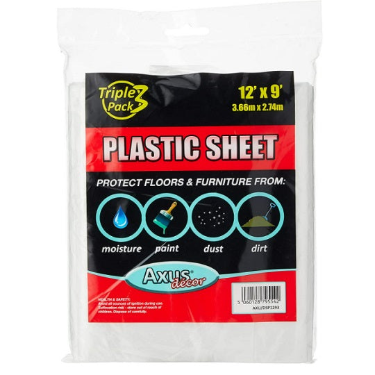 Plastic Sheet Red Series 3.6m x 2.74m (Pack Of 3)