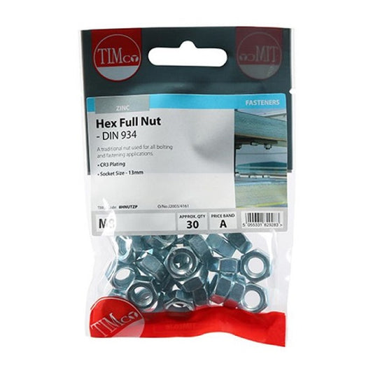 Hex Nut DIN 934 M8 30pcs