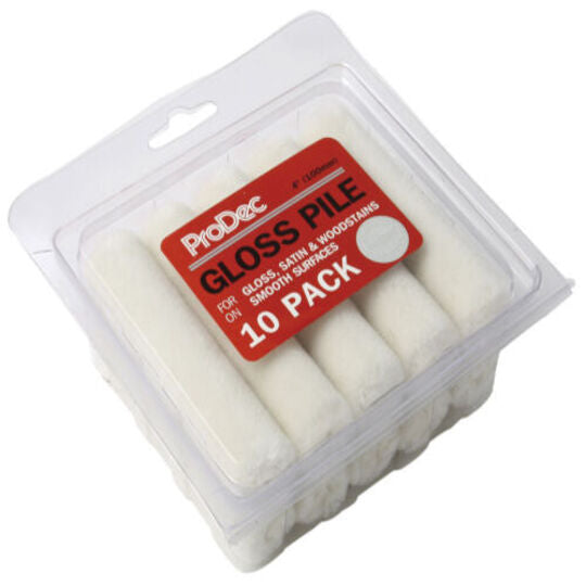 10pk 4" Gloss Pile Mini Roller